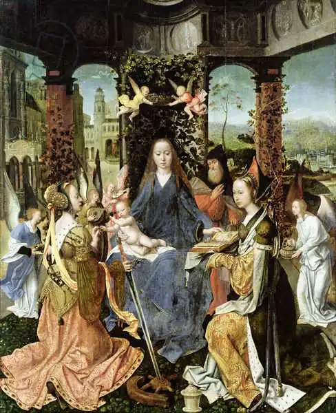 Gossaert, Jan: Madonna and Child with Mary Magdalene and St. Catherine