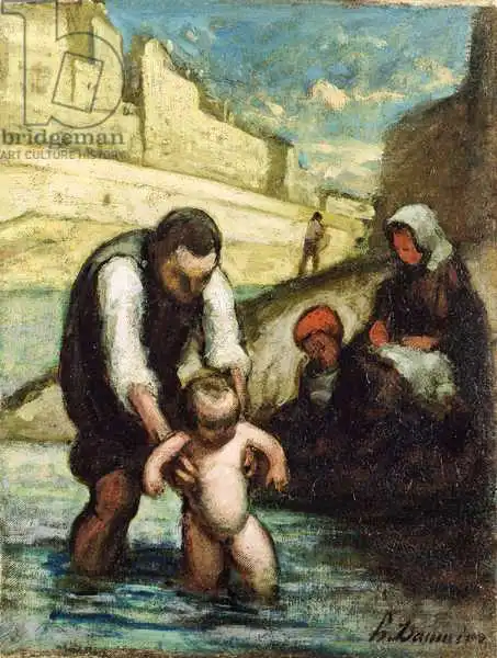 Daumier, Honore: The First Swim
