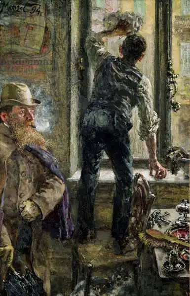 Menzel, Adolph: Breakfast at the Cafe