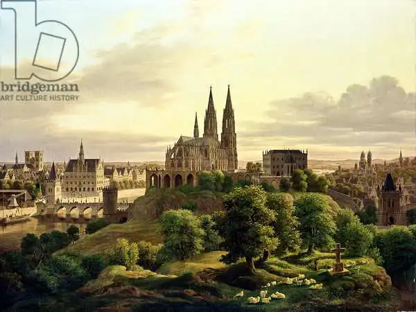 Hasenpflug, Carl Georg Adolph: Une ville médiévale en 1830