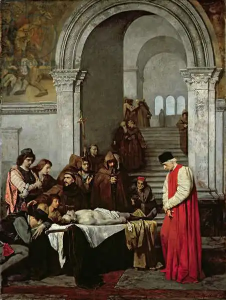 Heilbuth, Ferdinand: Der Maler Luca Signorelli steht am Körper des toten Sohnes seines Rivalen