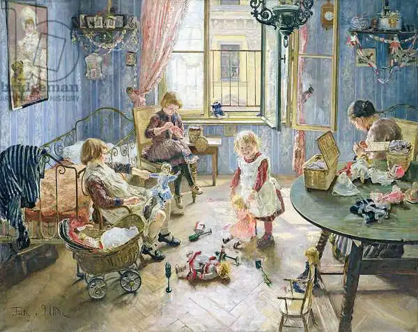 Uhde, Fritz von: The Nursery
