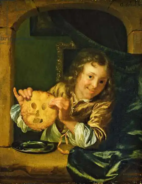 Schalcken, Godfried: Garçon avec des crêpes