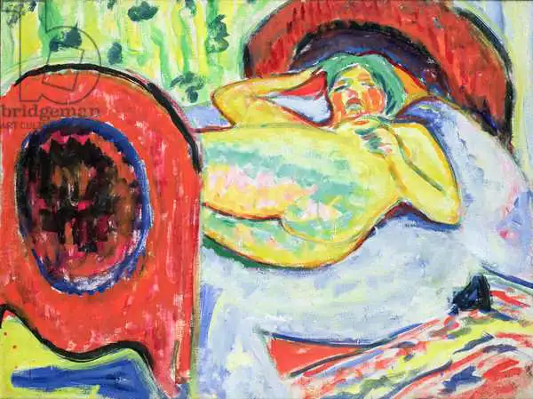 Kirchner, Ernst Ludwig: Reclining Nude