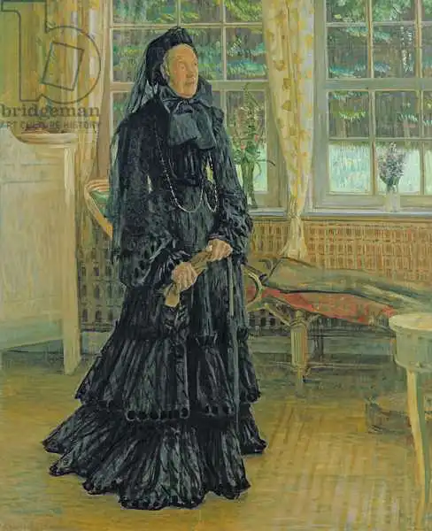 Kalckreuth, Leopold Karl Walter von: Marie Zacharias (1828-1907) Rainy Day