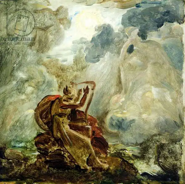 Gerard, F. P. Simon: Ossian Conjures Up the Spirits with His Harp on the Banks of the River of Lora