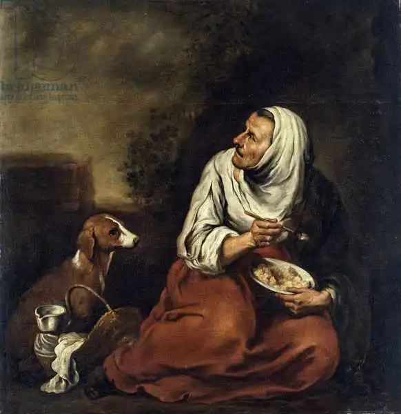 Murrilo, Bartolome: Old Woman with Dog