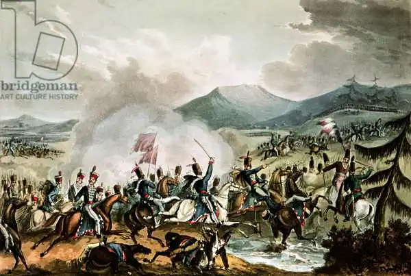 Heath, William: Battle of Morales, 2nd June, 1813: engraved by Thomas Sutherland (b.c. 1785)