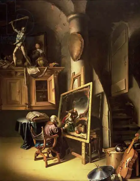 Dutch school (17th century): An Artist in his Studio