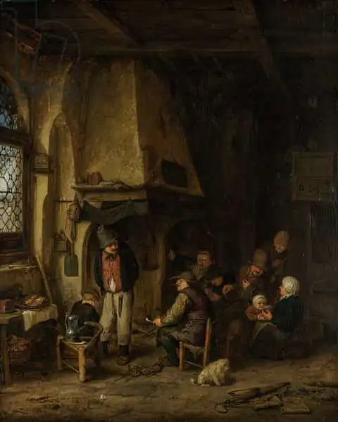 Ostade, Adriaen van: The Skaters’ Peasants in an Interior