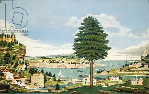 Huge, Jurgen Frederick: Composite Harbour Scene with Castle