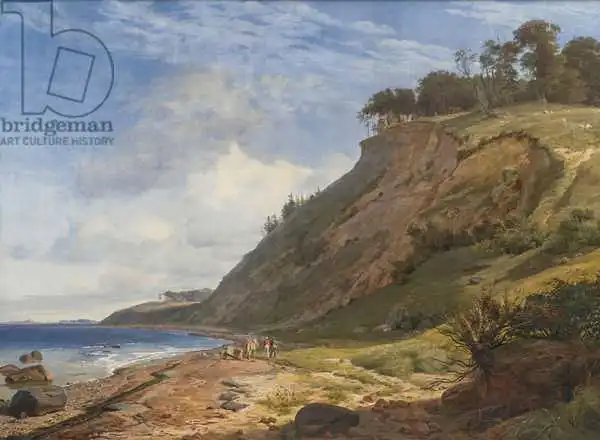 Lundbye, Johan Thomas: A Danish Coast. View from KitnA?s by the Roskilde Fjord
