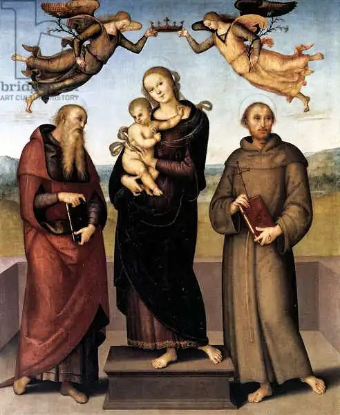Perugino, Pietro: The Virgin of Loretto with Saint Jerome and Saint Francis, 1507-15
