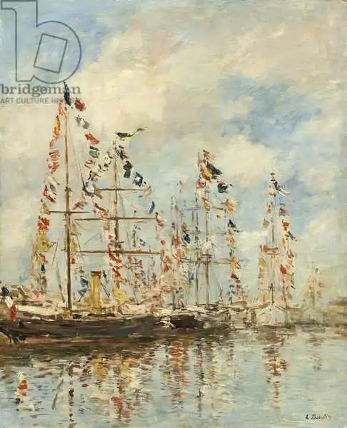 Boudin, Eugene Louis: Bacino per yacht a Trouville-Deauville, 1895-6 ca.
