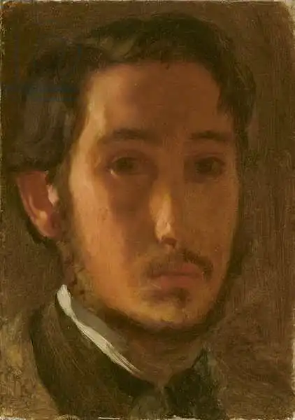 Degas, Edgar: Autoritratto con colletto bianco