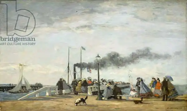 Boudin, Eugene Louis: Jetty and Wharf at Trouville
