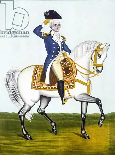 American school (19th century): General Washington on a White Charger