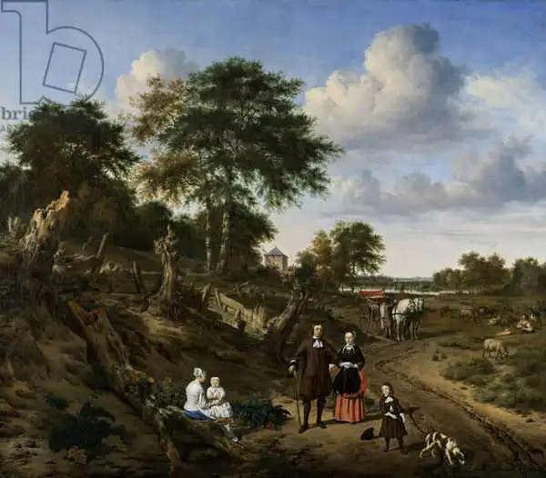 Velde, Adriaen van de: Couple in a Landscape