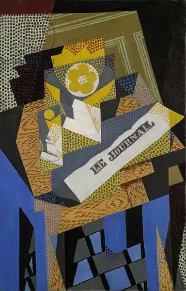 Gris, Juan: Newspaper and Fruit Dish