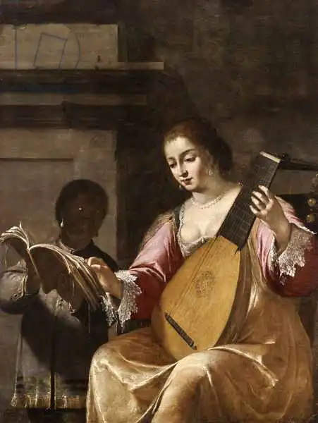 Daret, Jean: Woman Playing a Lute