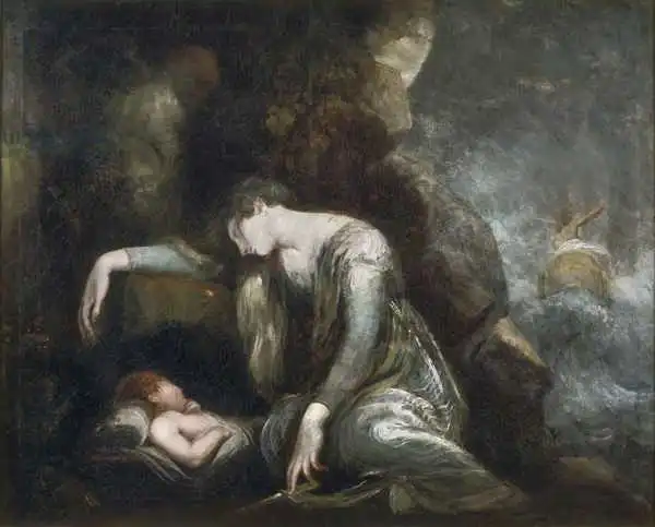 Fuseli, Henry: DanaA? and Perseus on Seriphos, 1785-90