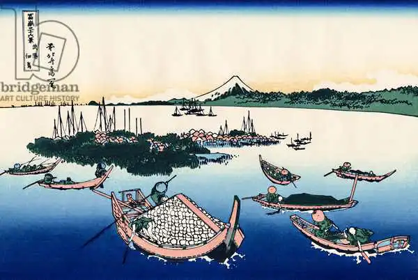 Hokusai, Katsushika: Tsukada Island in the Musashi province