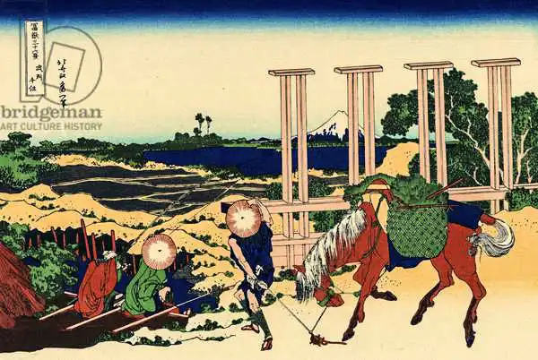 Hokusai, Katsushika: Senju in the Musachi province