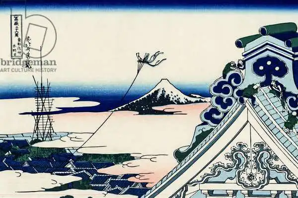 Hokusai, Katsushika: Asakusa Honganji temple in the Eastern capital (Edo)