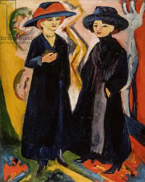 Kirchner, Ernst Ludwig: Two Women, c.1910s