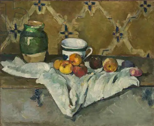 Cézanne, Paul: Still Life with Jar, Cup, and Apples