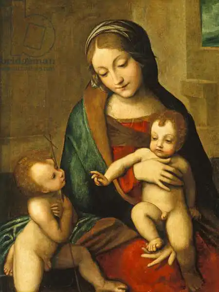 Correggio,: Madonna and Child with the Infant Saint John, c. 1510