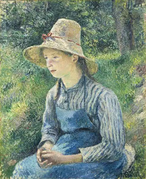 Pissarro, Camille: Peasant Girl with a Straw Hat