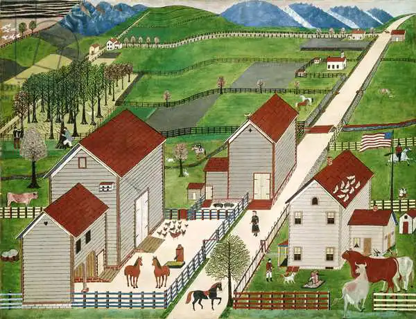 American school (19th century): Mahantango Valley Farm, late 19th century