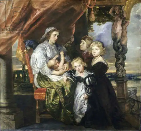 Rubens, Peter Paul: Deborah Kip, Frau von Sir Balthasar Gerbier, und ihre Kinder, ca. 1629-30