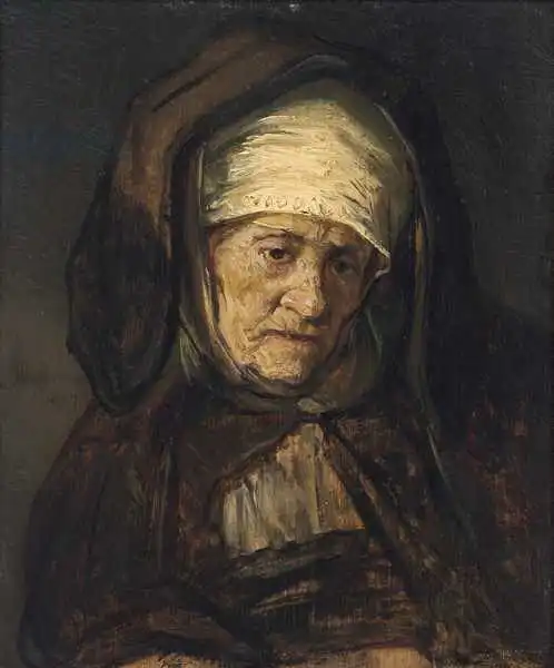 Rembrandt, van Rijn: Head of an Aged Woman, 1655-60