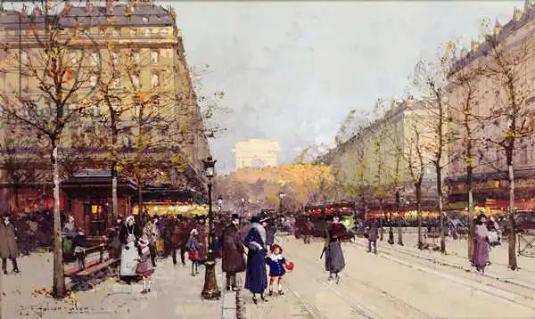 Galien-Laloue, Eugene: Les Champs Elysees, Paris
