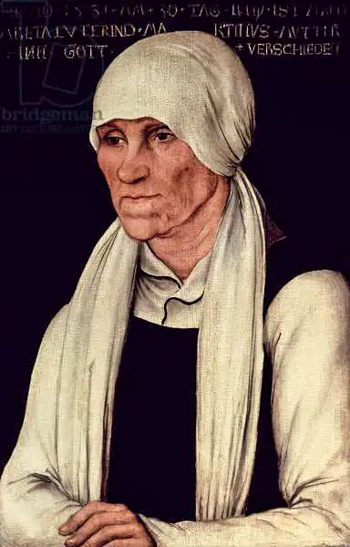 Cranach, Lucas: Margarethe Luther (c.1463-1531), mother of Martin Luther