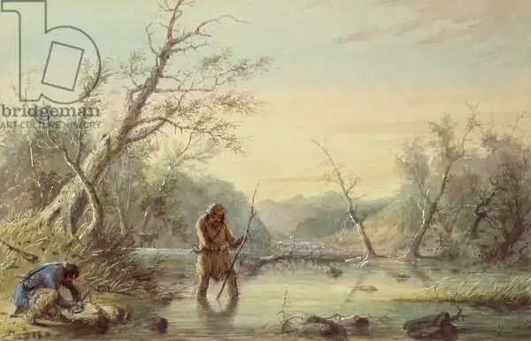 Miller, Alfred Jacob: Trapping Beaver