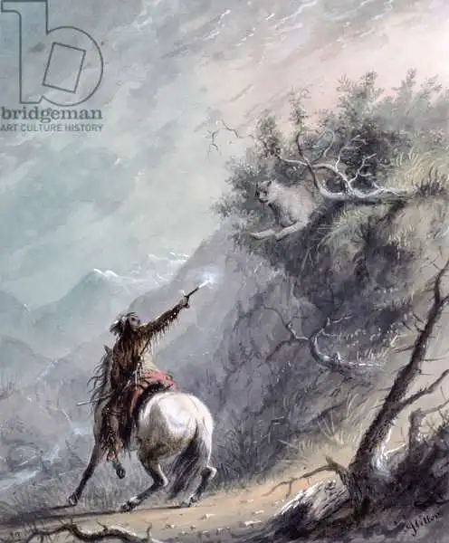 Miller, Alfred Jacob: Shooting a Cougar