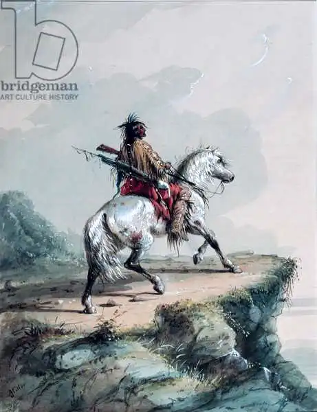 Miller, Alfred Jacob: Crow Indian on the Lookout