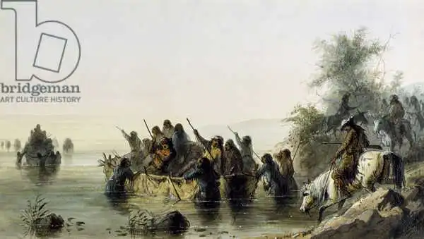 Miller, Alfred Jacob: Bull Boating, 1858-60