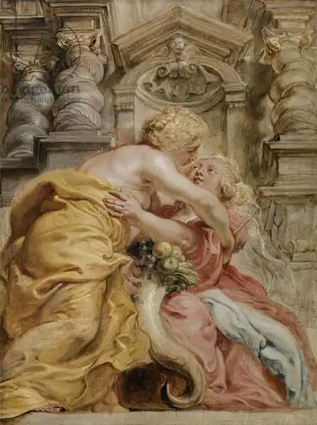 Rubens, Peter Paul: Peace Embracing Plenty, 1633-34
