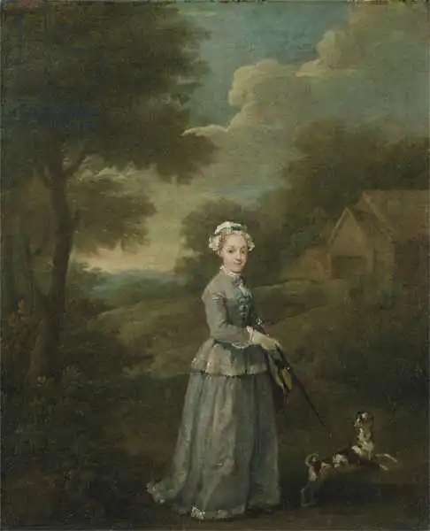 Hogarth, William: Miss Wood with her Dog