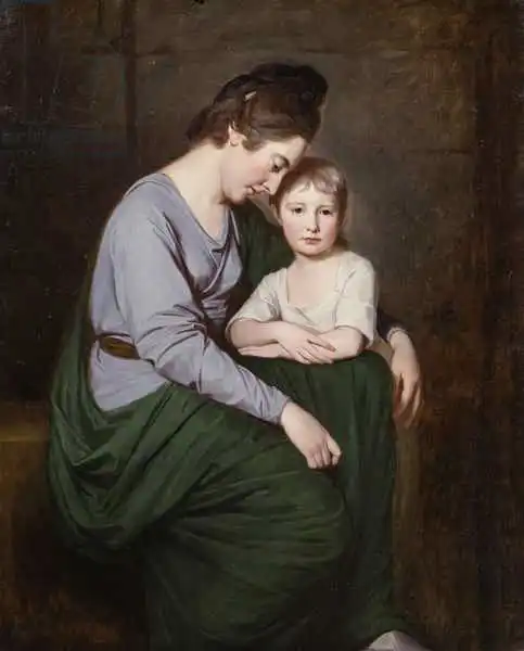 Romney, George: Ann Wilson with her Daughter, Sybill, c.1776-77