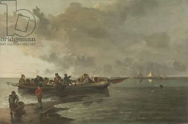 Crome, John: A Barge with a Wounded Soldier