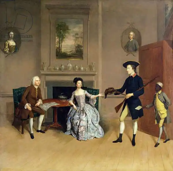 Devis, Arthur: John Orde, with his wife Anne, and his eldest Son, William, of Morpeth, Northumberland, c.1754-56