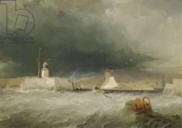 Chambers, George, the elder: Port on a Stormy Day