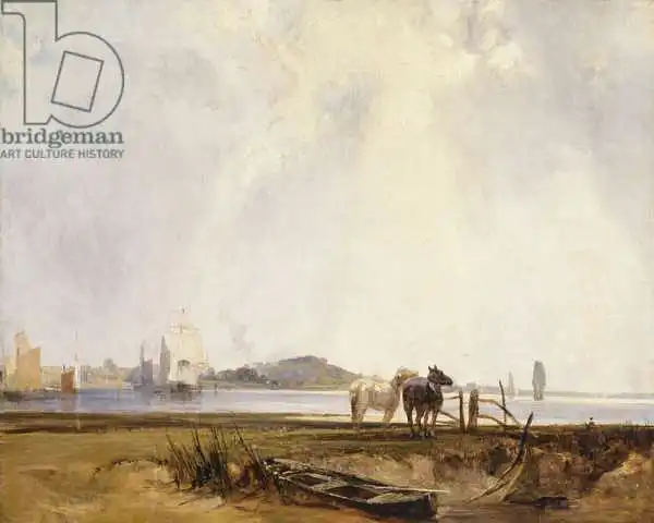 Bonington, Richard Parkes: Landscape near Quilleboeuf, France, c.1824-25