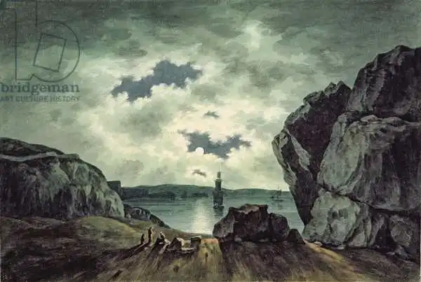 Smith, John Warwick: Bay Scene in Moonlight