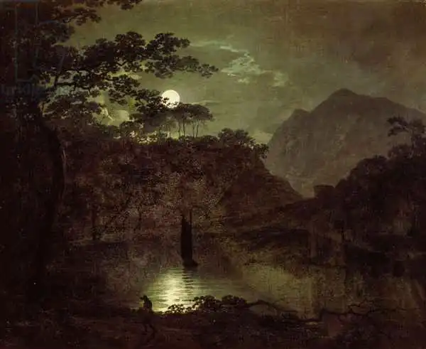 Wright, Joseph: A Lake by Moonlight, c.1780-82